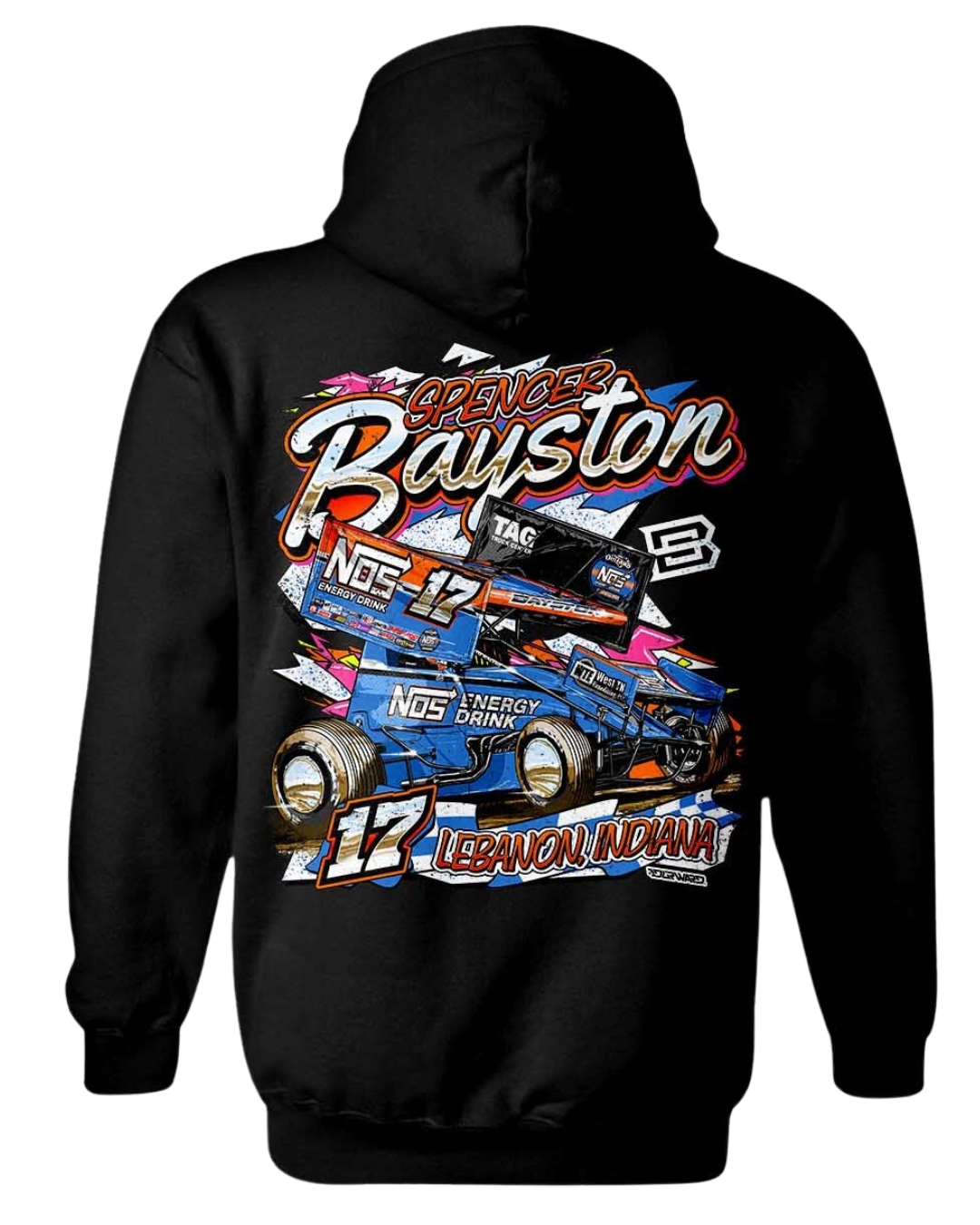 MECHANICAL BLUE BLACK HOODIE