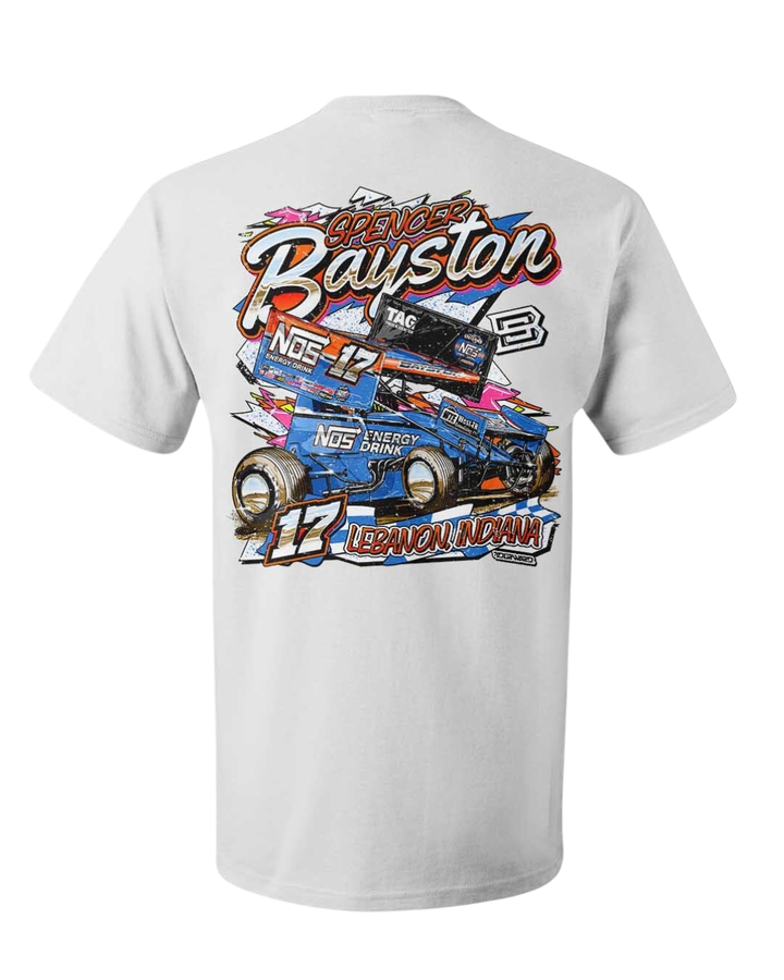 MECHANICAL BLUE WHITE T-SHIRT