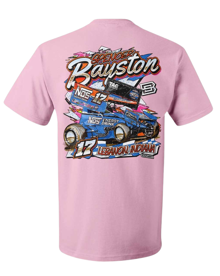 MECHANICAL BLUE LIGHT PINK T-SHIRT