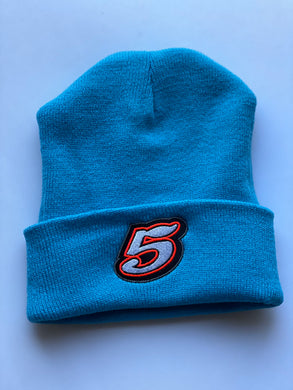 Aqua/Neon Orange Beanie